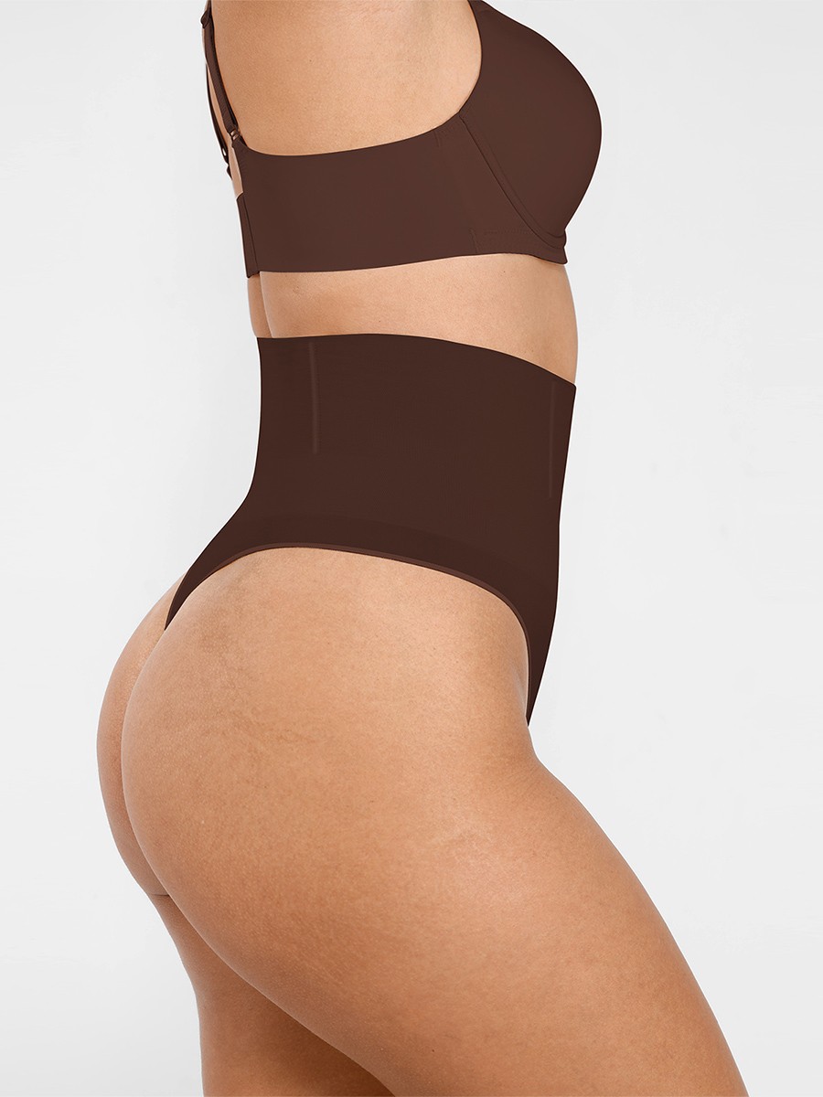 Brown Abdominal Compression Seamless Shapewear Panties
